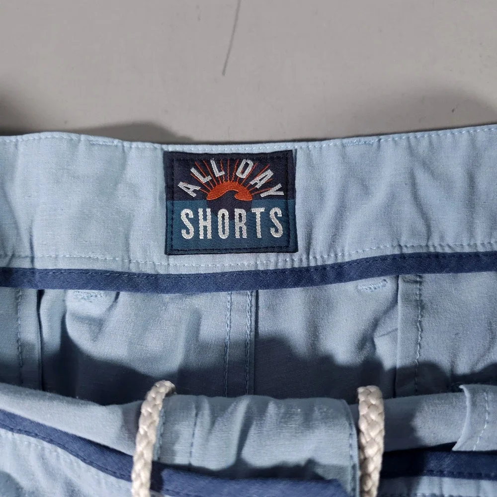 Faherty All Day Shorts Mens 35 Light Blue MSC0013 Hybrid Stretch Performance